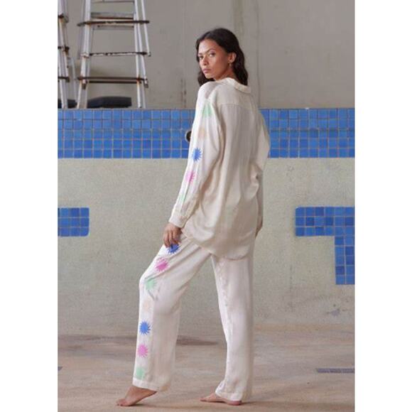 NWT Women's Moxy Ecru Shirt Sun Motif Sz S - Picture 1 of 2